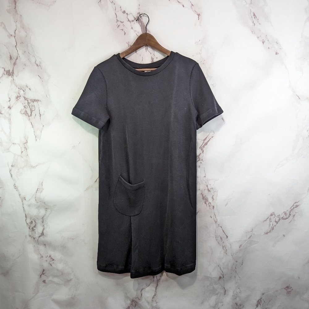 & Other Stories Sweatshirt Dress Size 6 Small Black Atelier Mini Lyocell Short